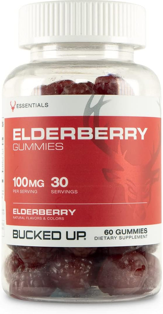 Elderberry Gummies with Zinc and Vitamin C - 60 Gummies, 100mg - Boost Your Immune System!