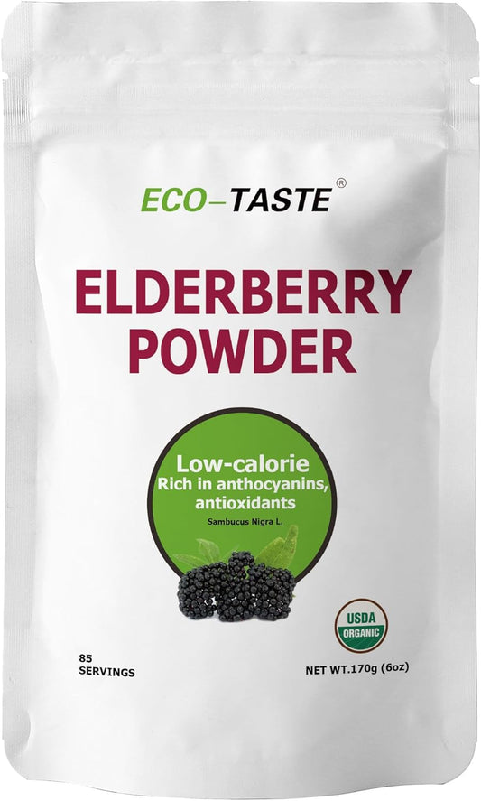 Elderberry Juice Powder 170g - Non GMO, Vegan, Supports Immune System