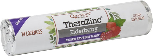 Elderberry Raspberry TheraZinc Lozenges with Zinc Gluconate for Immune Support - 14 Count