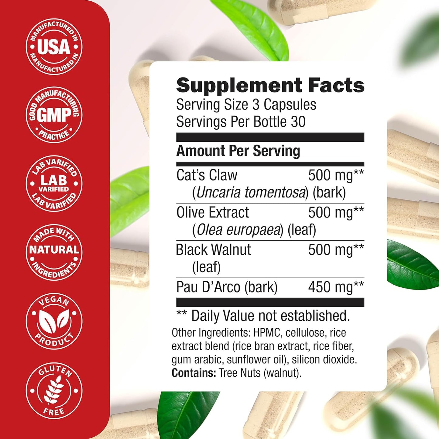 ELEAN Immuno Plus Blend Capsules - Candida Cleanse, Joint & Immune Support Supplement - Non-GMO, Keto-Friendly Vegan Formula