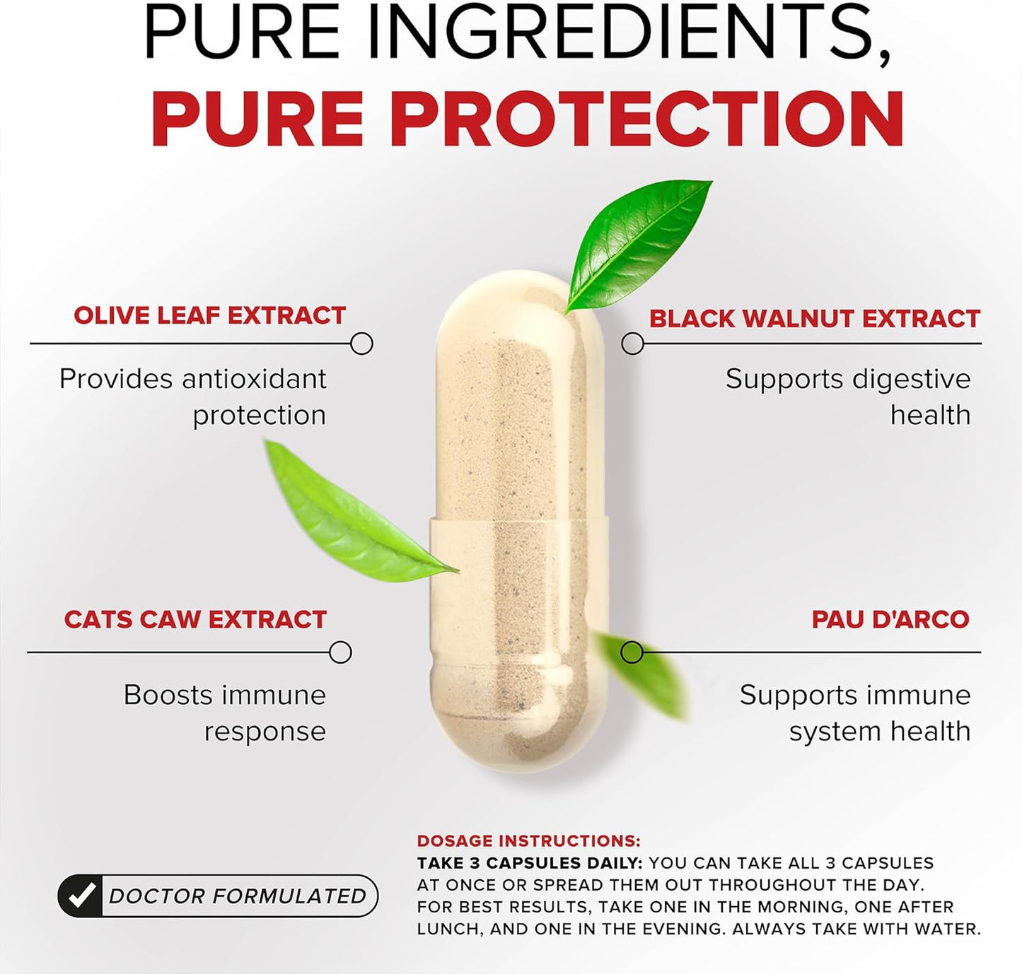 ELEAN Immuno Plus Blend Capsules - Candida Cleanse, Joint & Immune Support Supplement - Non-GMO, Keto-Friendly Vegan Formula