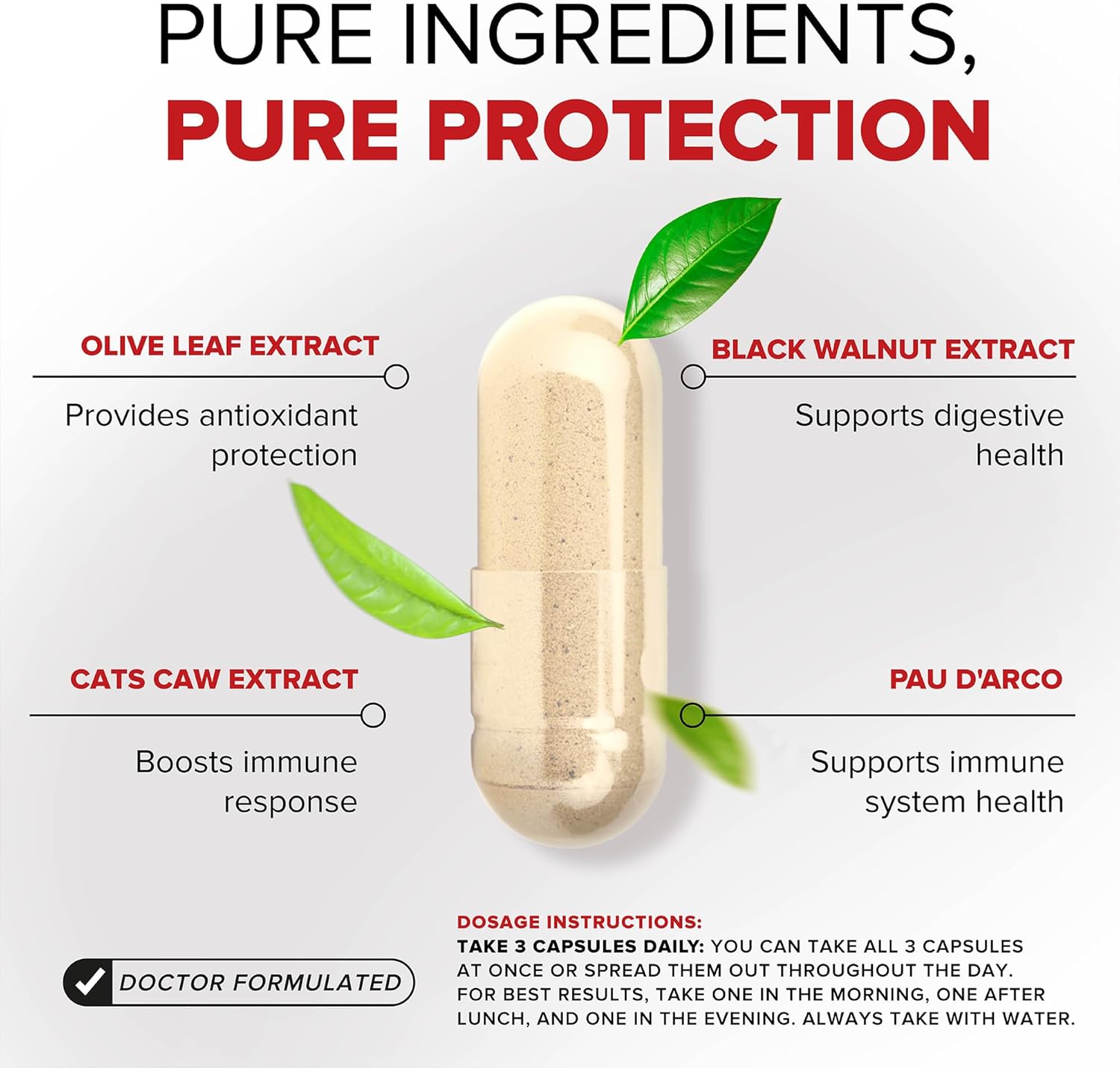 ELEAN Immuno Plus Blend Capsules - Candida Cleanse, Joint & Immune Support Supplement - Non-GMO, Keto-Friendly Vegan Formula