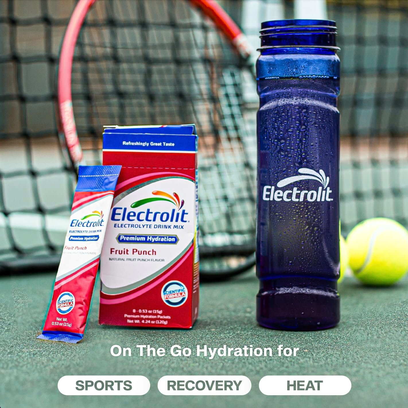 Electrolit Electrolytes Powder Packets, Fruit Punch 8 Pack, Hydration Drink Mix for Dehydration & Rehydration, Post-Workout Gluten-Free Water Enhancer Sticks