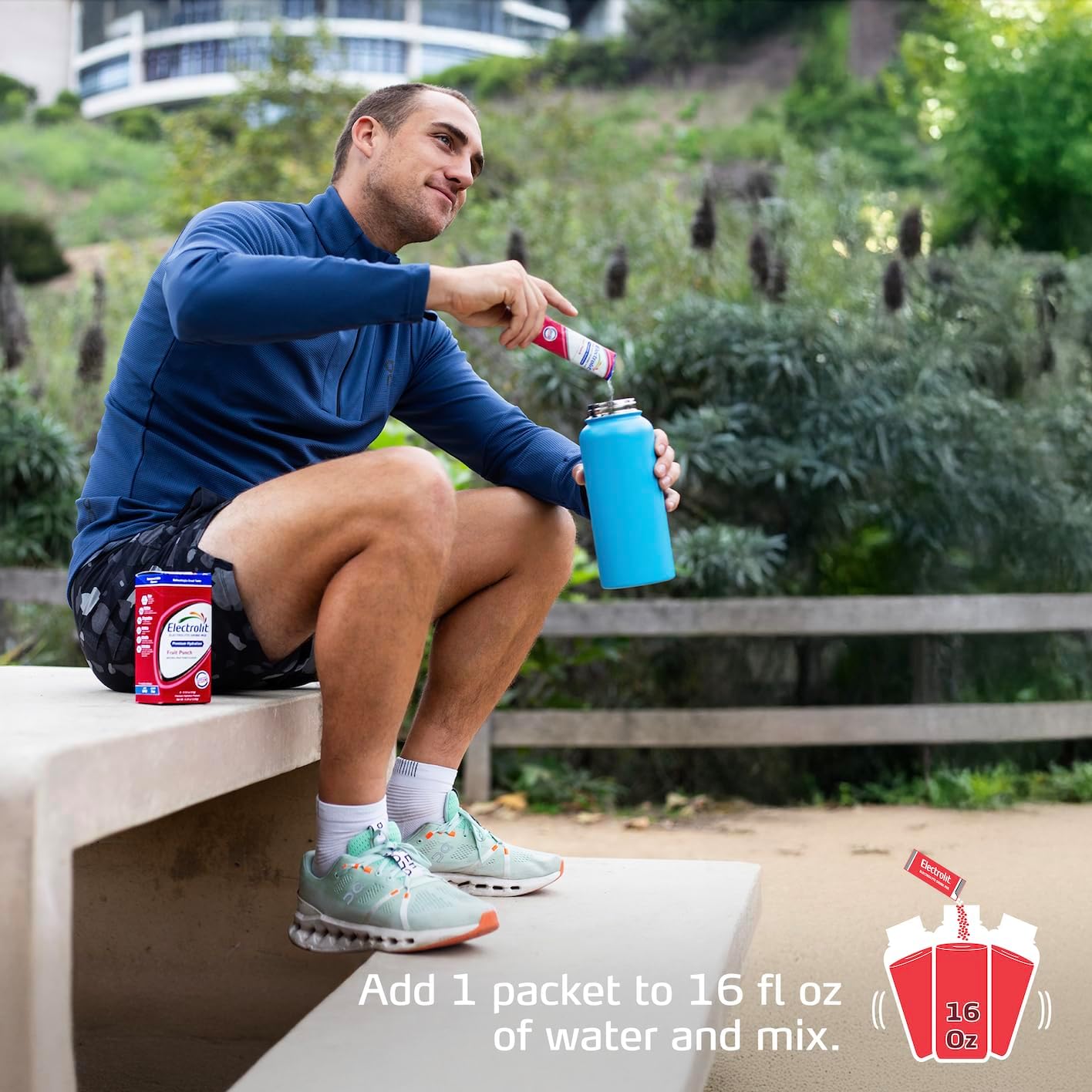 Electrolit Electrolytes Powder Packets, Fruit Punch 8 Pack, Hydration Drink Mix for Dehydration & Rehydration, Post-Workout Gluten-Free Water Enhancer Sticks