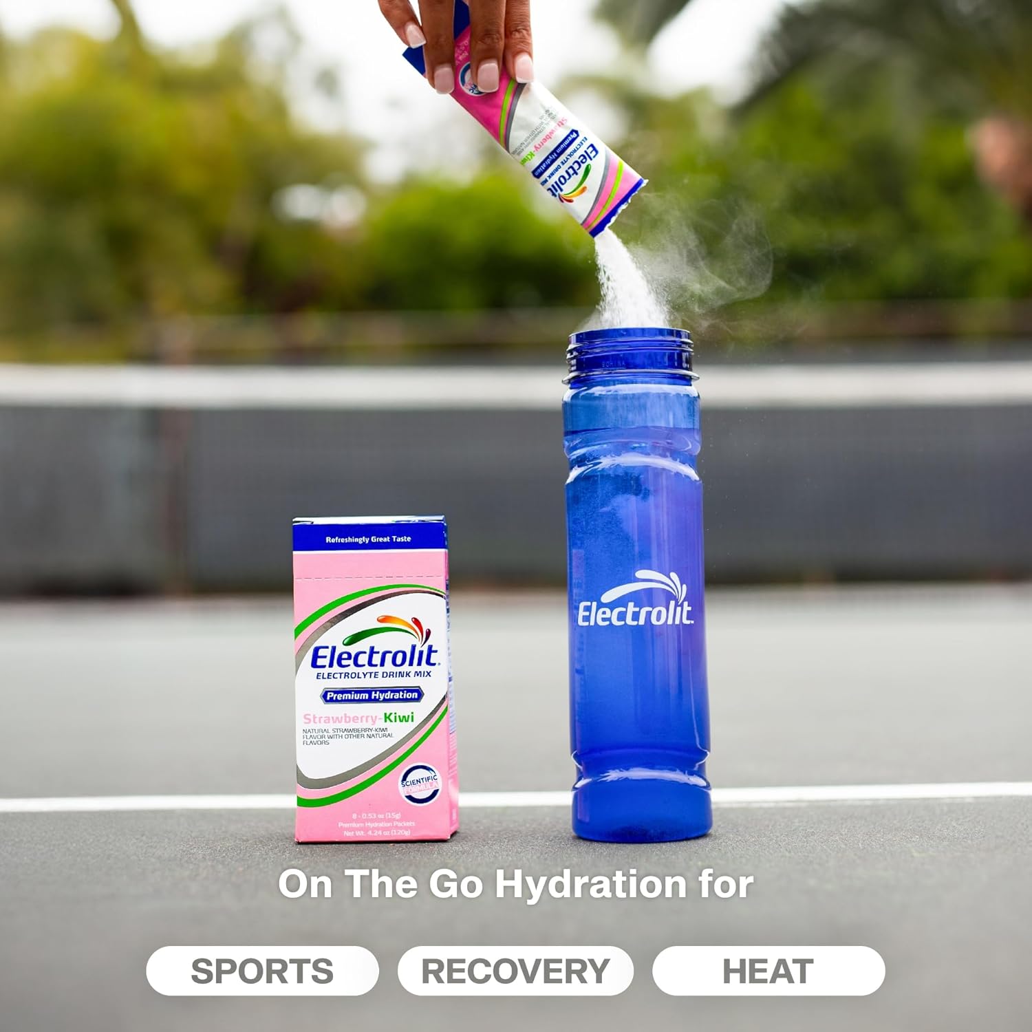 Electrolit Strawberry Kiwi Electrolyte Powder Packets - 8 Pack, Hydration for Dehydration, Rehydration, Post Workout - Gluten Free Drink Mix