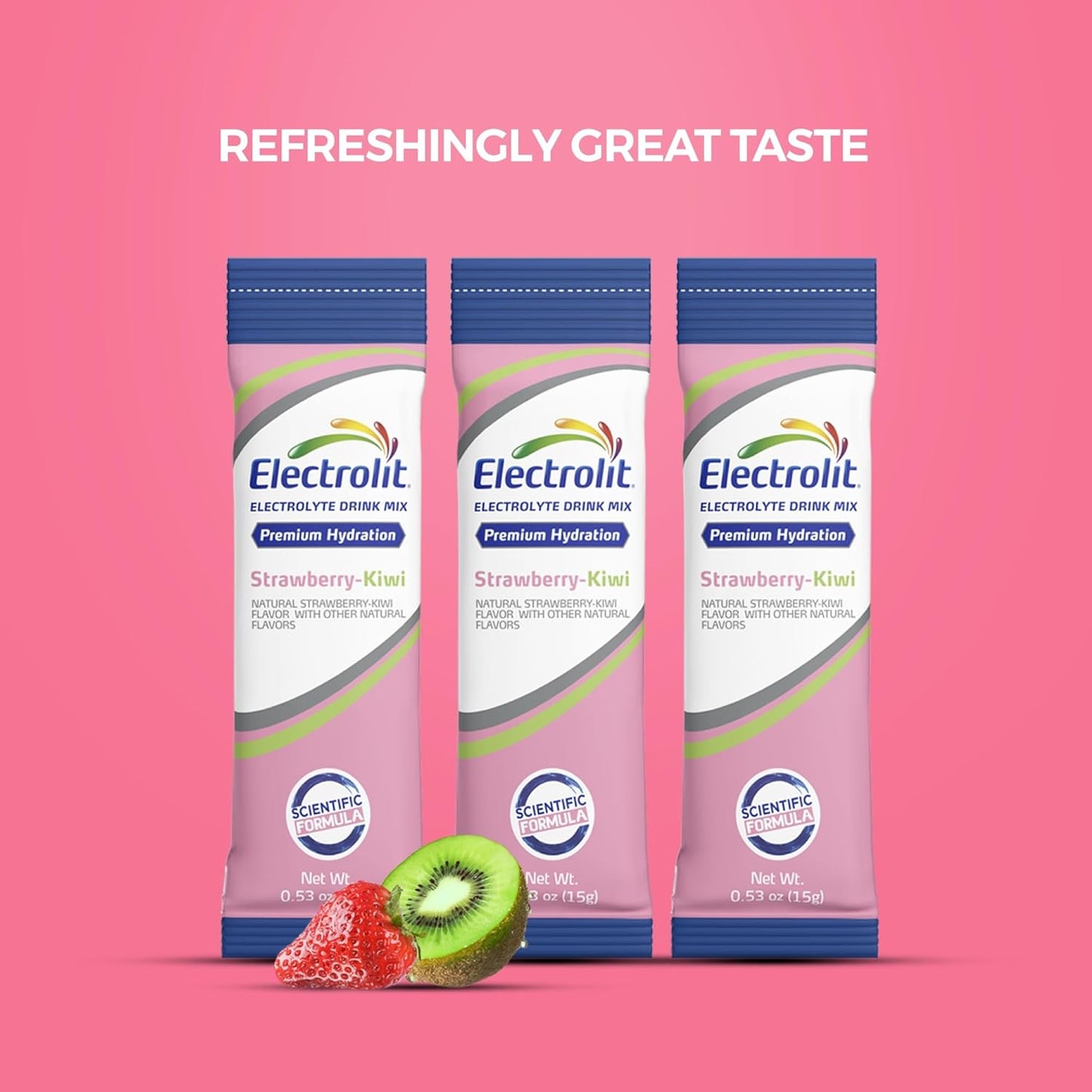 Electrolit Strawberry Kiwi Electrolyte Powder Packets - 8 Pack, Hydration for Dehydration, Rehydration, Post Workout - Gluten Free Drink Mix