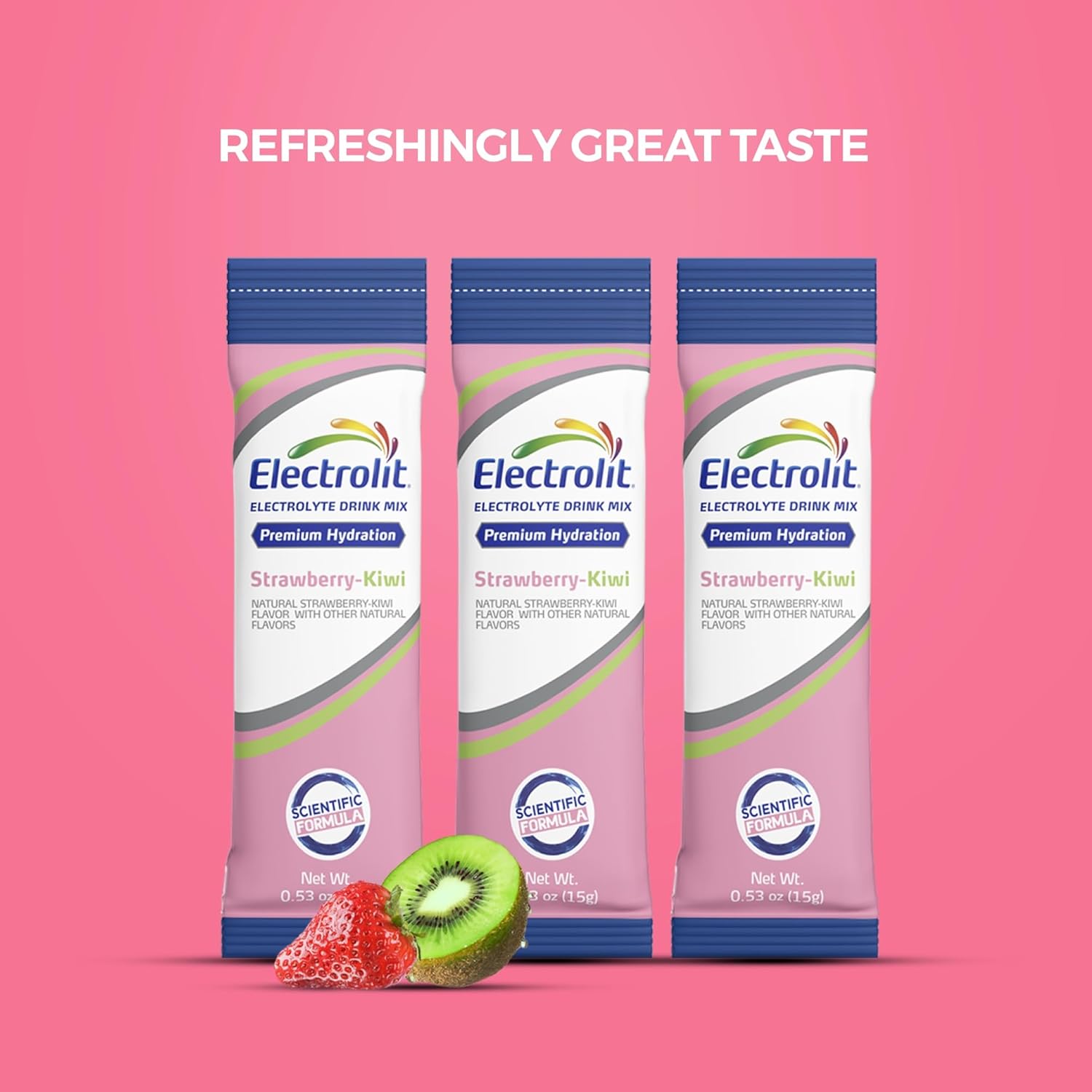 Electrolit Strawberry Kiwi Electrolyte Powder Packets - 8 Pack, Hydration for Dehydration, Rehydration, Post Workout - Gluten Free Drink Mix