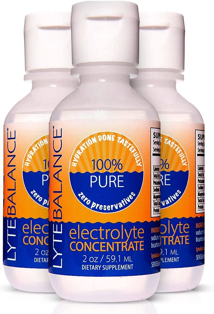 Electrolyte Concentrate Drink Mix for Daily Hydration & Muscle Recovery | Keto-Friendly Liquid Electrolytes with Sodium, Potassium, Magnesium | Rehydration Support | No Sugar, 3-Pack Travel Size