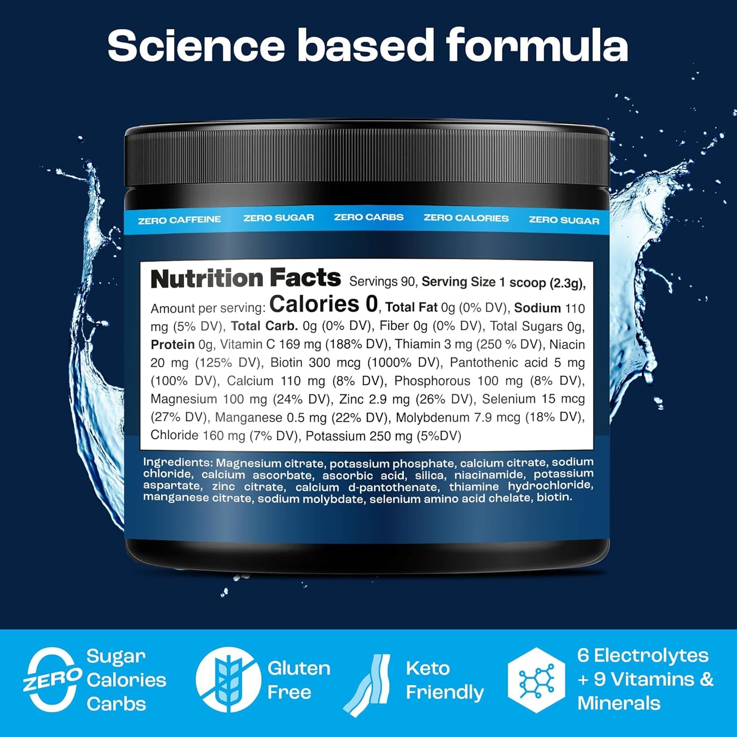 Electrolyte Powder Bundle: Strawberry Lemonade & Unflavored (90 Servings Each) - Sugar-Free, Keto Hydration for Energy & Recovery