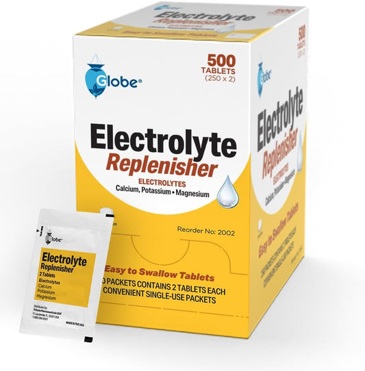 Electrolyte Replacement Tablets for Athletes, Hiking, and Sports - 500 Tablets for Rapid Hydration and Exercise Recovery - Travel Packets with Key Nutrients