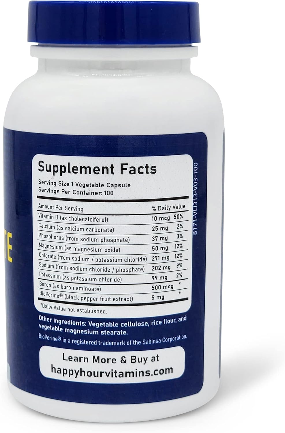 Electrolyte Supplement Pills for Hydration, Muscle Cramping, and Recovery - 100 Vegetarian Capsules with Magnesium, Potassium, Sodium, and Calcium - Ideal for Keto Diet and Performance Boost