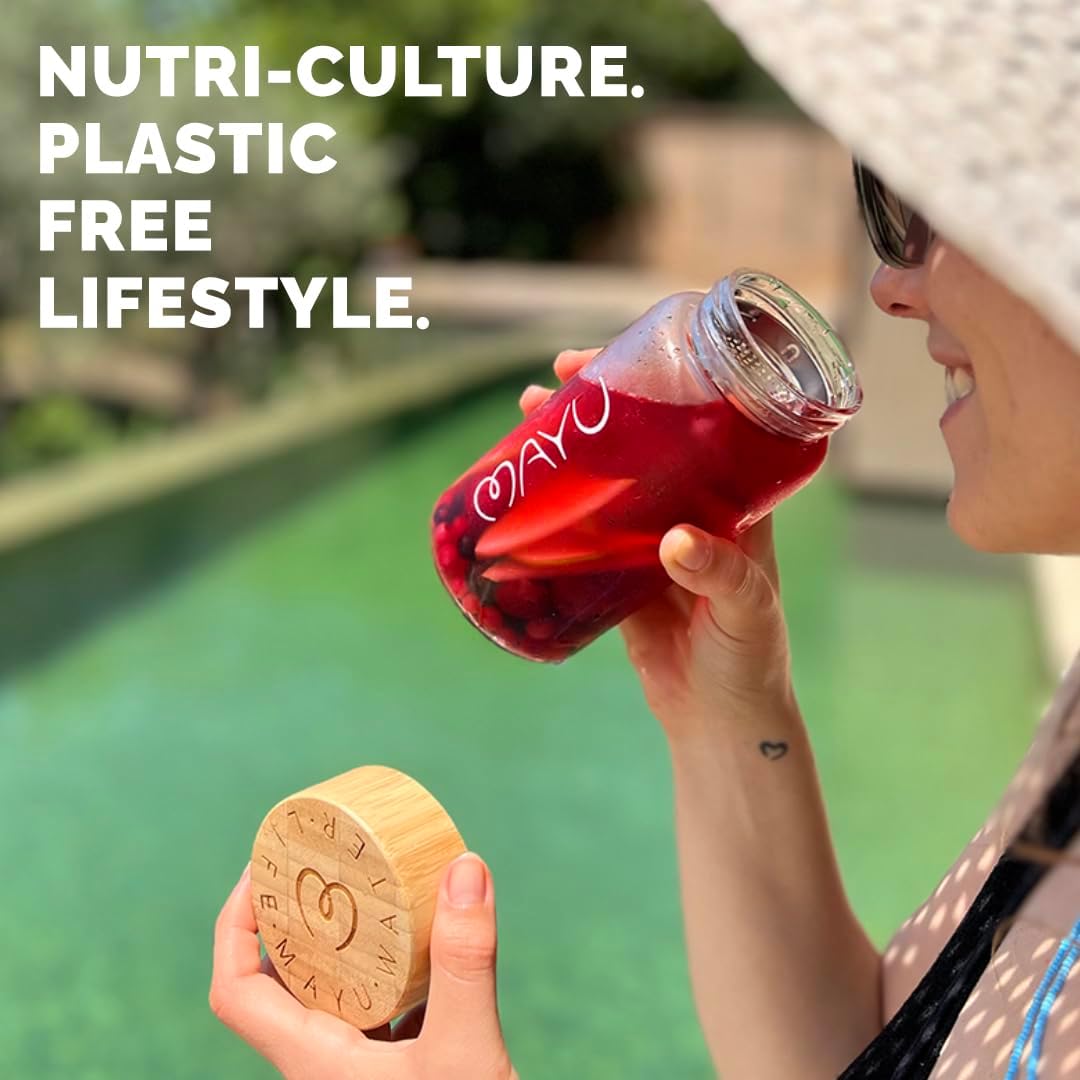 Electrolyte Water Drops and 0.5L Bottle with Bamboo Lid Bundle for Hydration