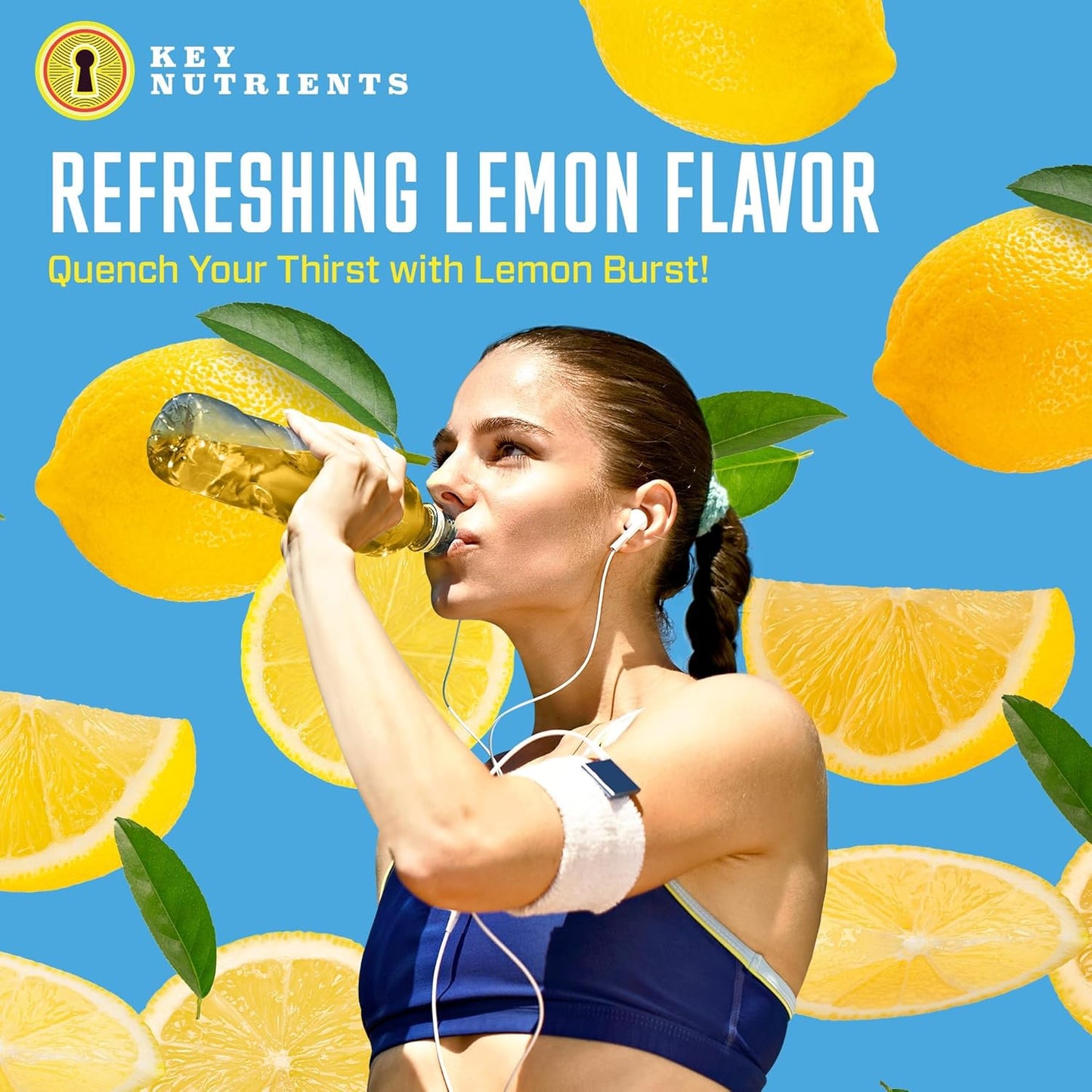 Electrolytes Powder Packets: Refreshing Lemonade Flavor - 20 Pack Hydration Powder for Travel - USA Made, Sugar-Free, Gluten-Free