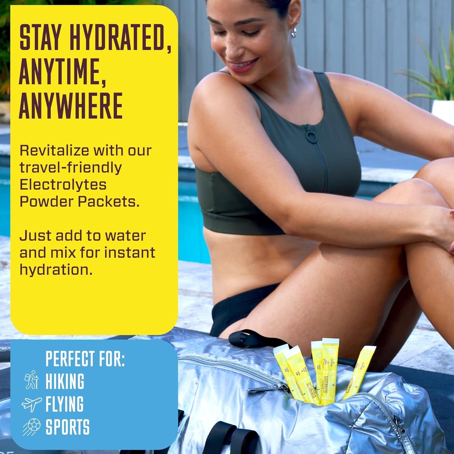 Electrolytes Powder Packets: Refreshing Lemonade Flavor - 20 Pack Hydration Powder for Travel - USA Made, Sugar-Free, Gluten-Free