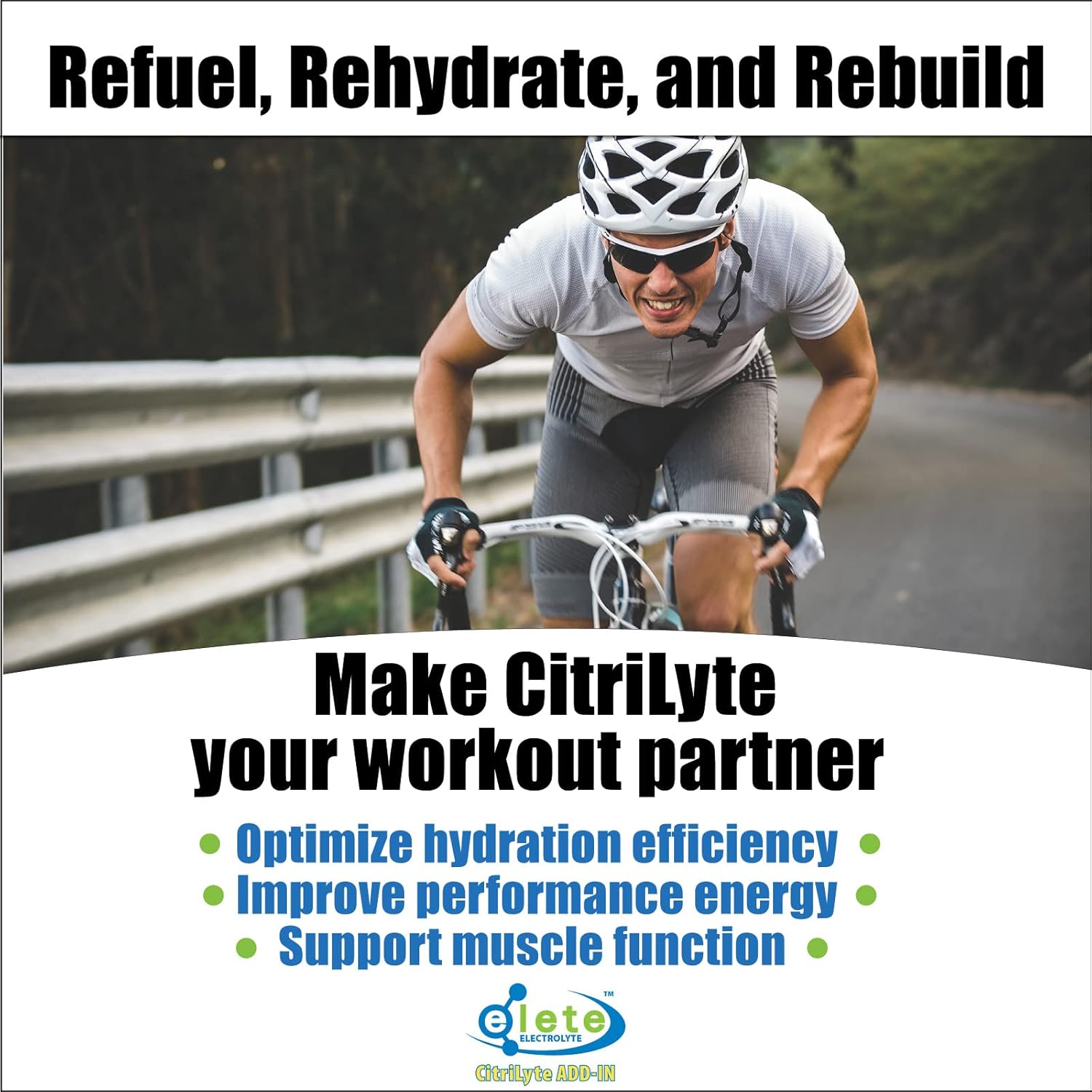 Elete Citrilyte Electrolyte Add-in Drops for Hydration, Muscle Cramp Relief, and Sports Drinks - Sodium, Magnesium, Potassium, Trace Minerals - Lemon Flavor - 18.6oz Refill Size
