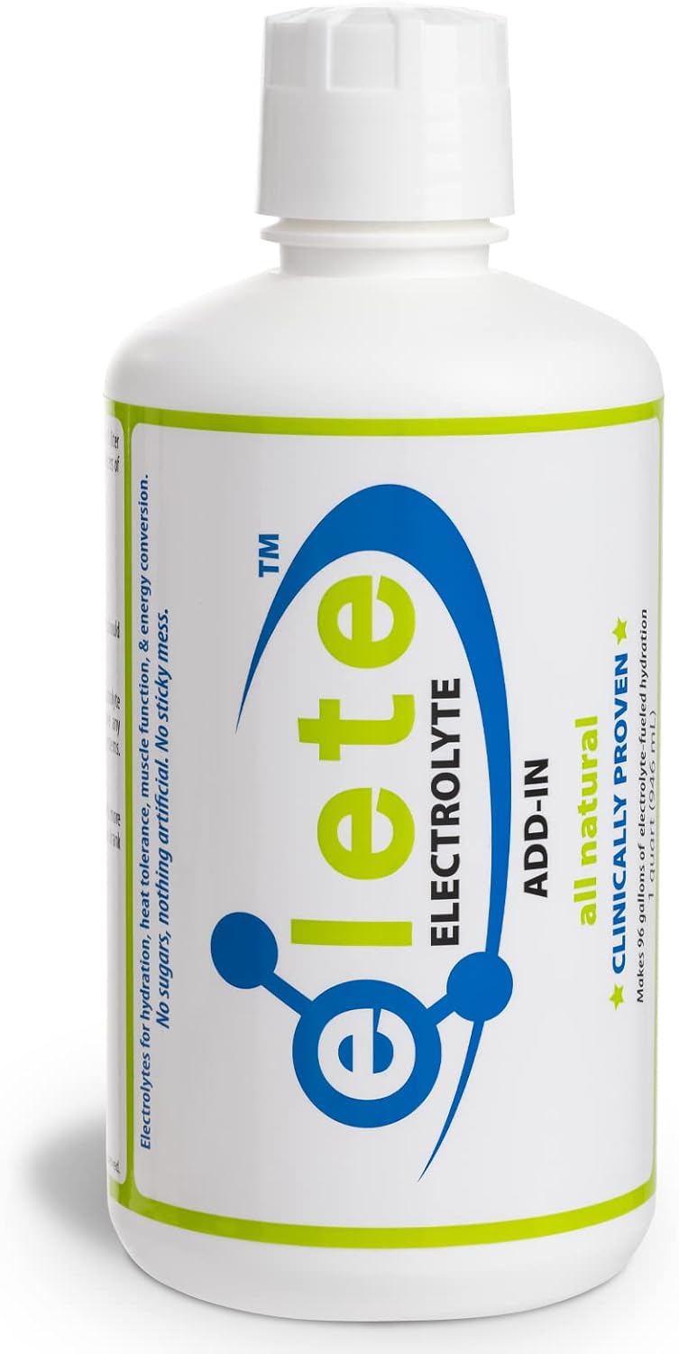 Elete Citrilyte Electrolyte Hydration Drops - Sodium, Magnesium, Potassium, Trace Minerals - Leg & Muscle Cramp Relief - Unflavored, Natural - Transform Any Drink into Sports Drink - 32oz