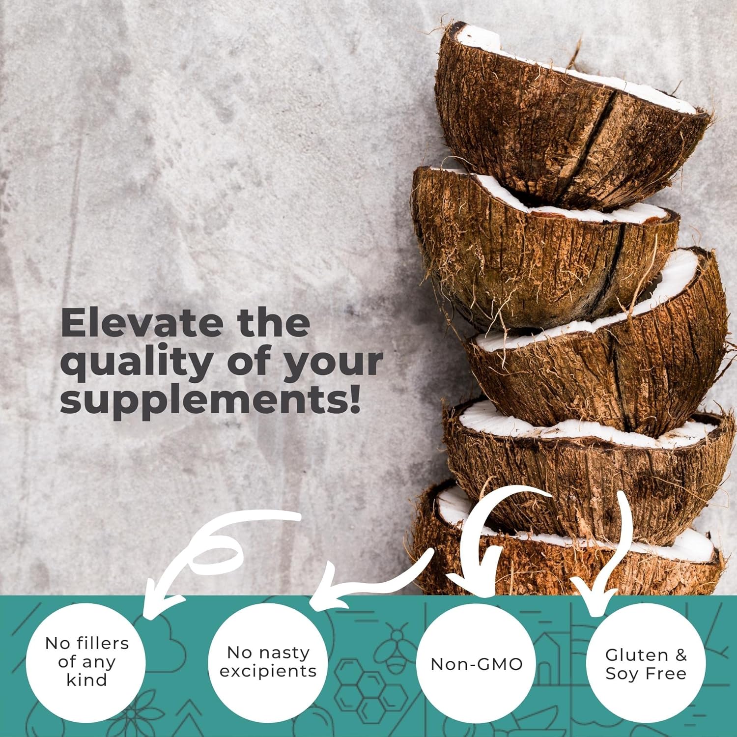 Eleva Nutrition Citrus Bergamot, Nopal Cactus, & Monolaurin Supplement Bundle - 1000mg Bergamot, 1000mg Monolaurin, 1500mg Prickly Pear Cactus Capsules