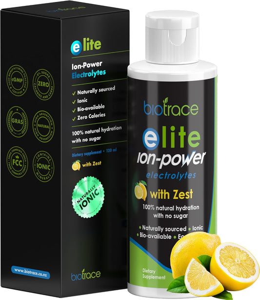 Elite Zest Electrolyte Drops | Zero Calorie, Sugar-Free Hydration Supplement | Enhanced with Trace Minerals for Rapid Workout Recovery | 4.1 fl oz Bottle