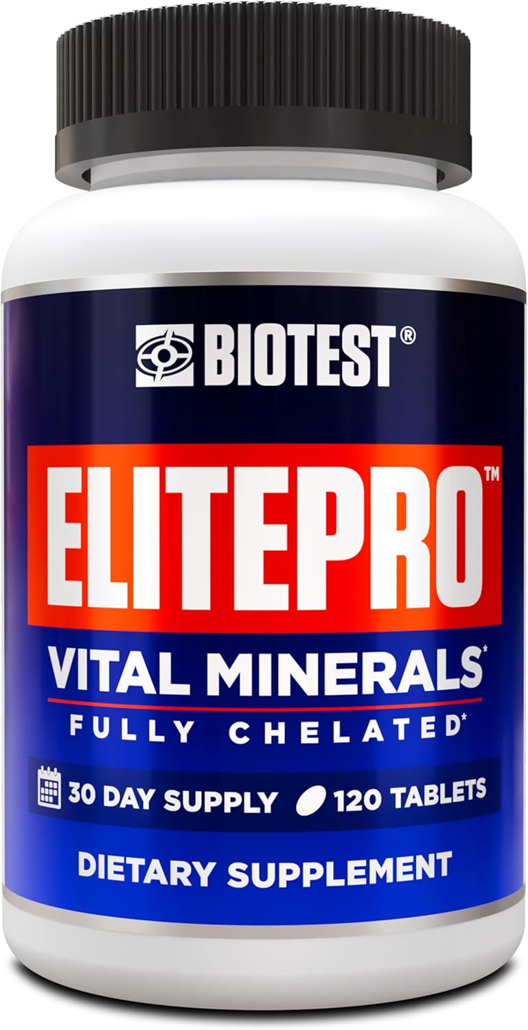 ElitePro Minerals: Immunity, Recovery & Metabolic Support - Magnesium Glycinate & Zinc Arginate - 30-Day Supply, 120 Tablets