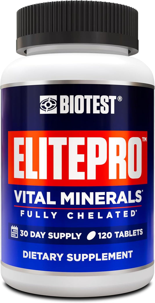 ElitePro Minerals: Immunity, Recovery & Metabolic Support - Magnesium Glycinate & Zinc Arginate - 30-Day Supply, 120 Tablets