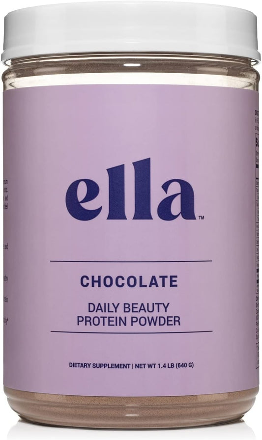 Ella Chocolate Collagen Protein Powder for Women - Grass-Fed Peptides, Non-GMO, Gluten-Free Beauty Supplement