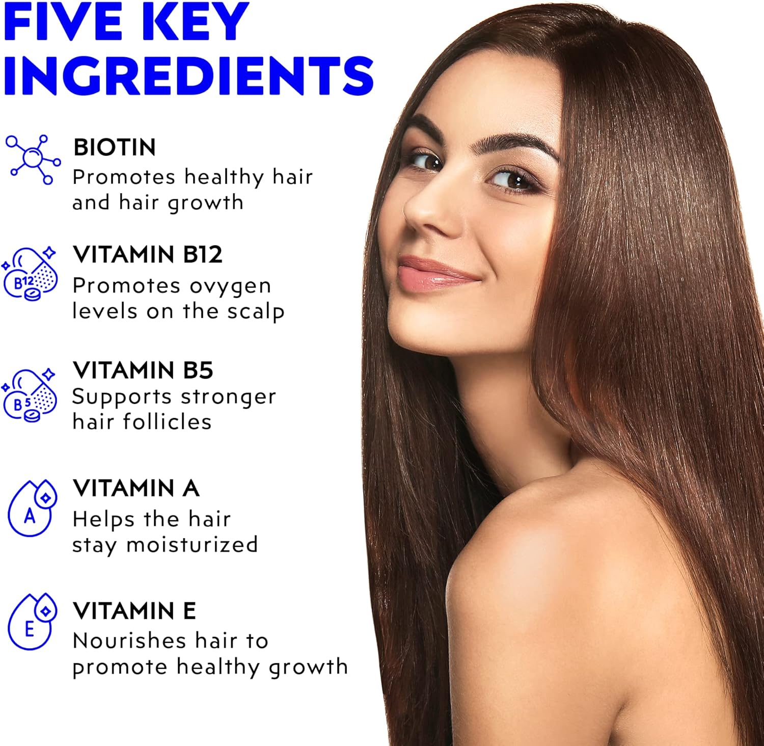 Elon Biotin Gummies 5000mcg for Hair, Skin, Nails - 60 Count Cherry Flavored Gummies - Vitamin A, Folic Acid, Vitamin E - 30 Day Supply