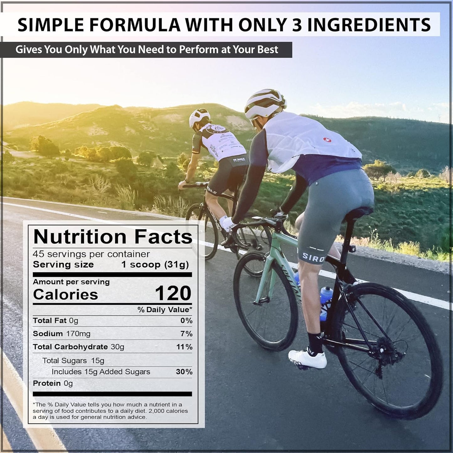 Endurance Fuel Drink Mix - 45 Servings, 30g Carbs per Scoop, High Carb Glucose Fructose Formula for Endurance Sports - 3 lb. Bag