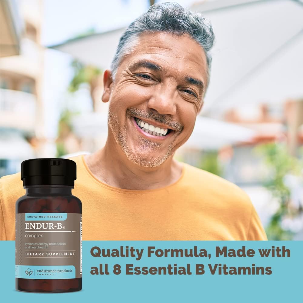 Endurance Products Endur-B Complex Sustained Release Vitamins 300 Tablets - B1 B2 B3 B6 B12 Folic Acid & Biotin - BoostGo Australia