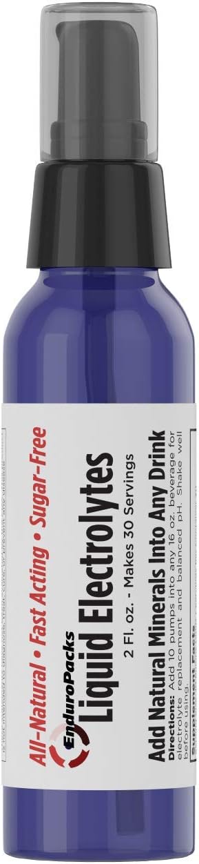 EnduroPacks Sugar-Free Liquid Electrolytes - Natural Ingredients | Zero Calories | 30 Servings