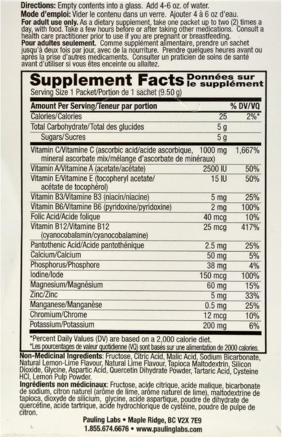 Ener-C Lemon Lime Vitamin Drink Mix - 1000 Mg, 30 Packets