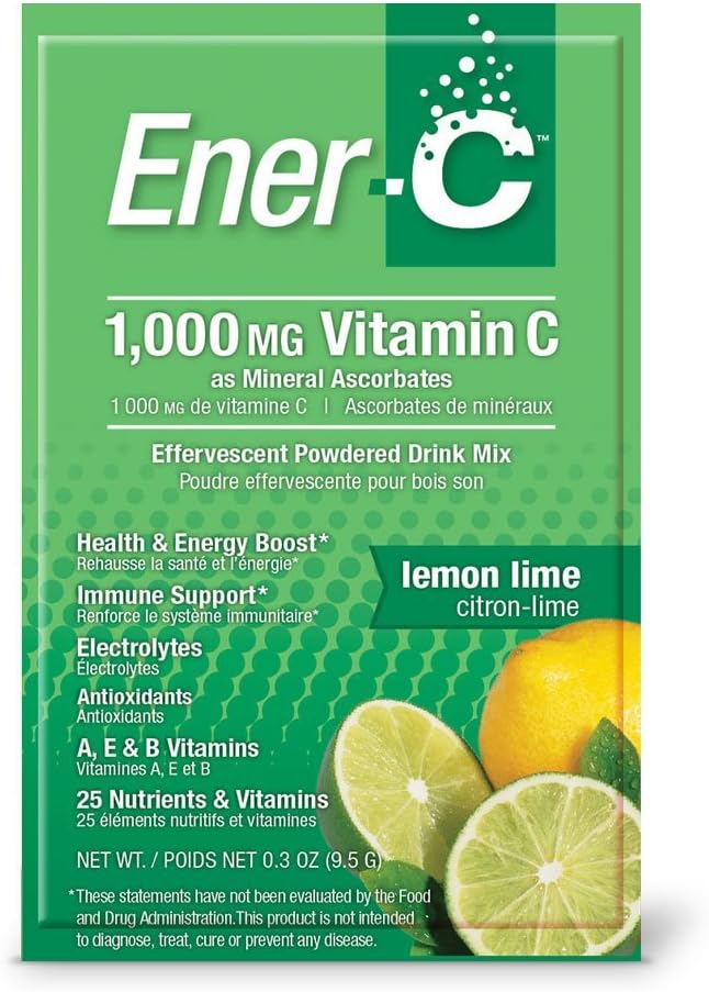 Ener-C Lemon Lime Vitamin Drink Mix - 1000 Mg, 30 Packets