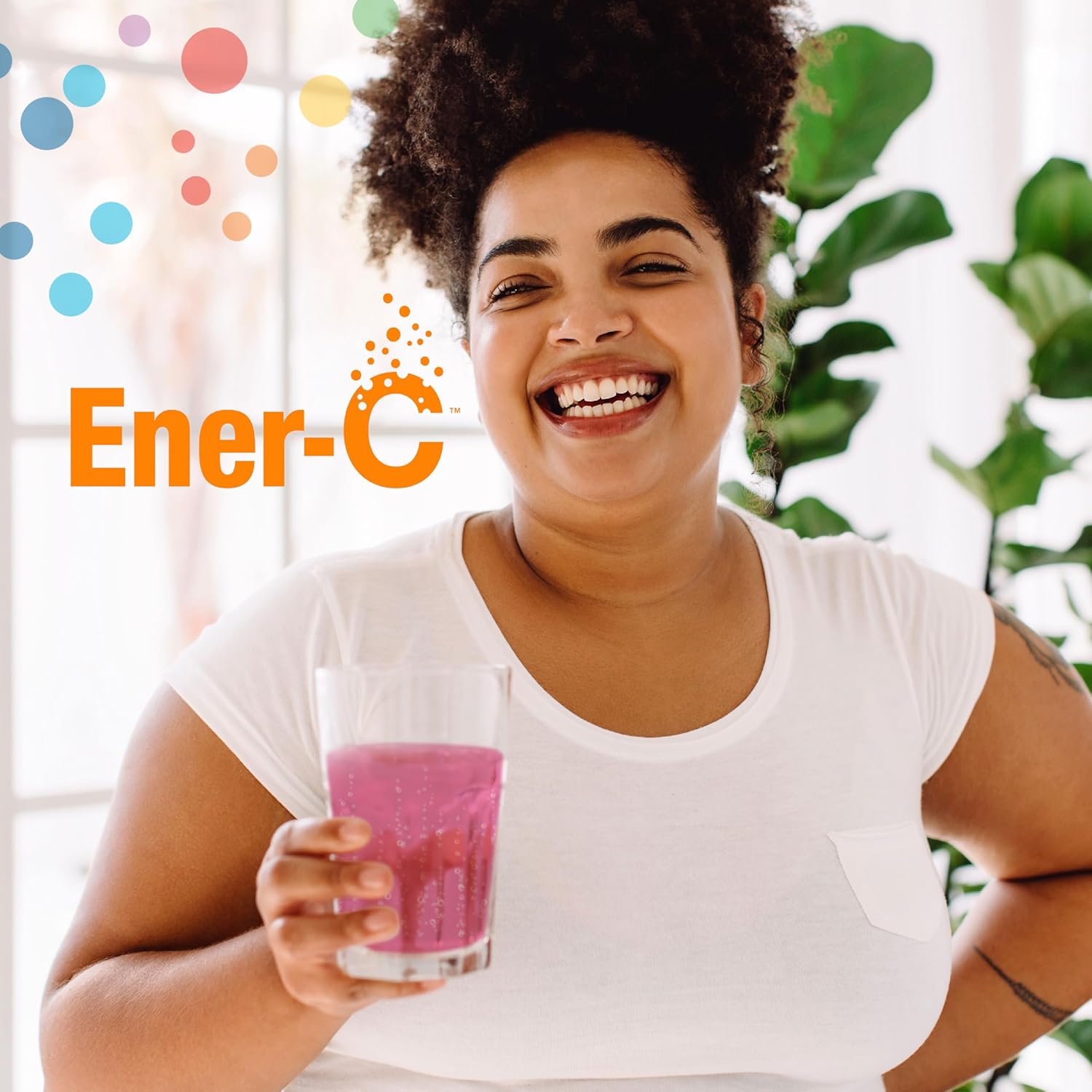 Ener-C Raspberry Multivitamin Drink Mix Powder - Vitamin C 1000mg & Electrolytes - Natural Energy & Immune Support - 60 Count