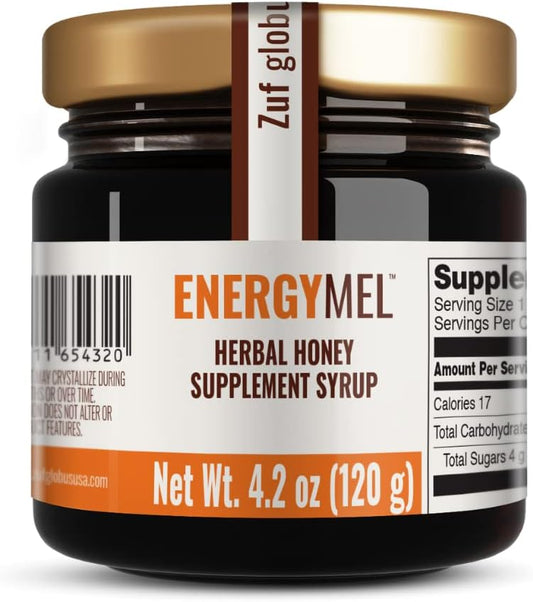 Energizing LIFEMEL Zuf Globus Honey Supplement | Caffeine & Nicotine Free | Boosts Physical and Mental Energy | Botanicals | 4.2 oz