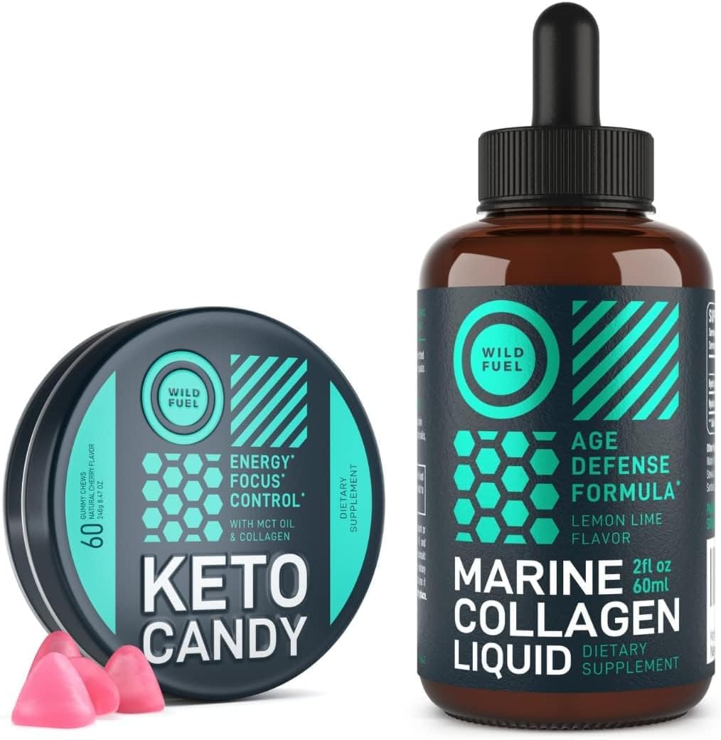 Energy and Wellness Bundle: WILD FUEL Keto Candy and Liquid Marine Collagen