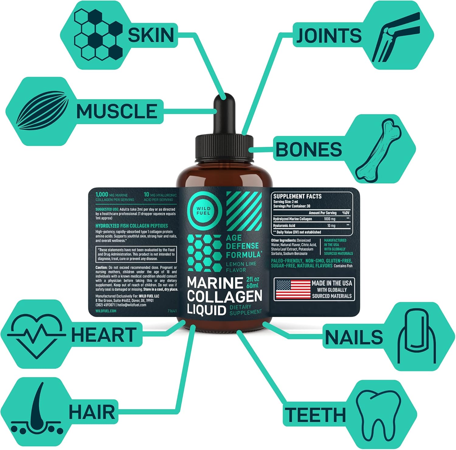 Energy and Wellness Bundle: WILD FUEL Keto Candy and Liquid Marine Collagen