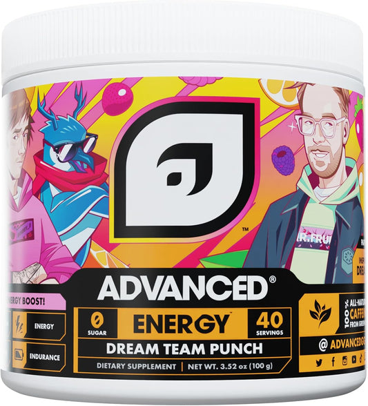 Energy Boosting Formula with Electrolytes, L-Theanine, Sugar Free & Keto Friendly - Dream Team Punch Flavor - 40 Servings