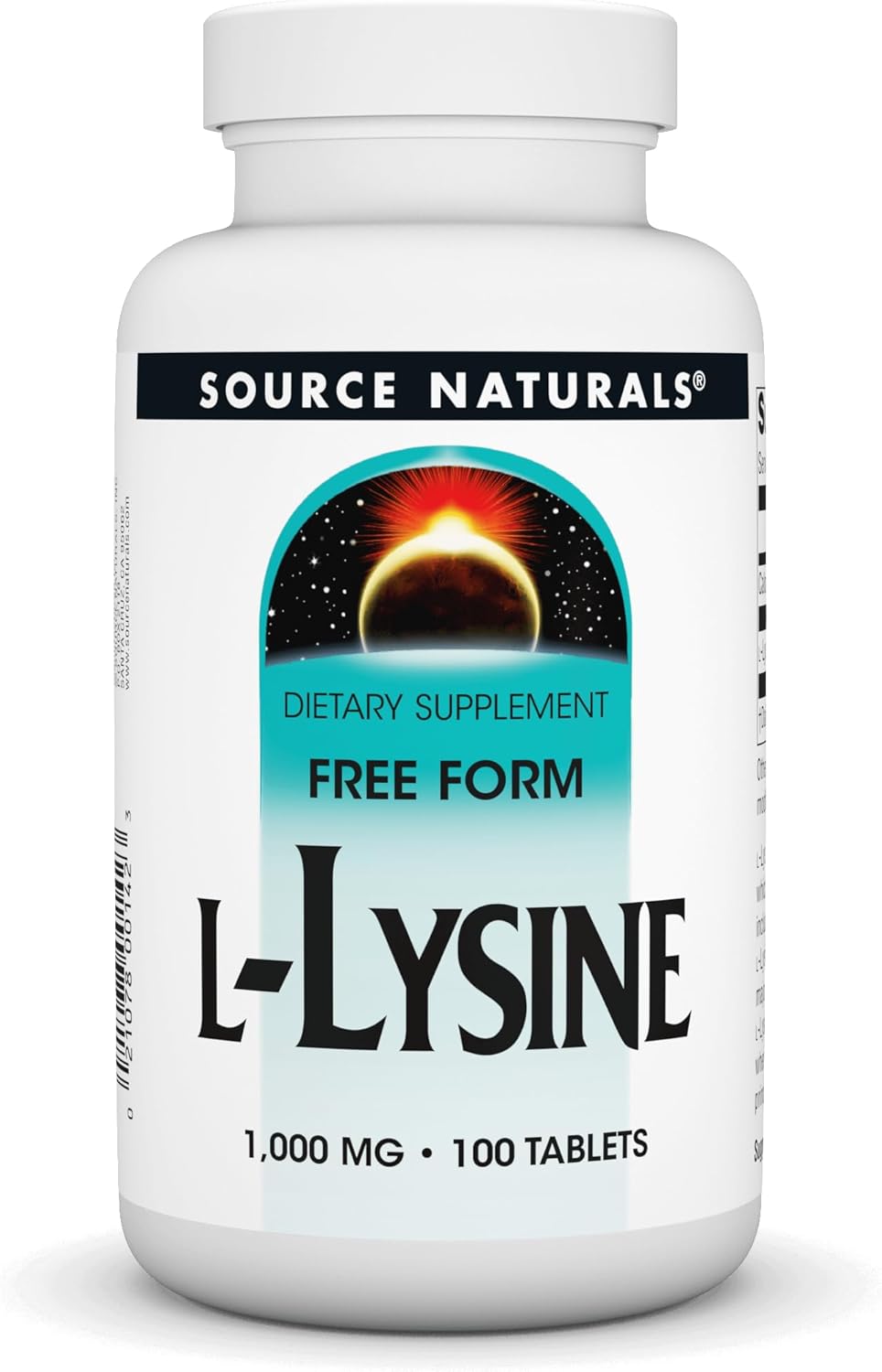 Energy-Boosting L-Lysine Free Form Amino Acid Supplement - Supports Collagen Production - 100 Tablets