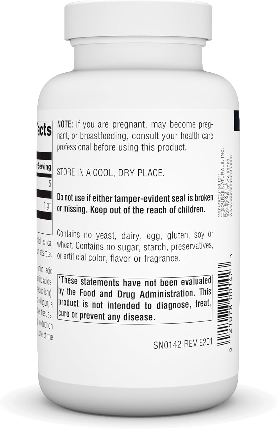 Energy-Boosting L-Lysine Free Form Amino Acid Supplement - Supports Collagen Production - 100 Tablets