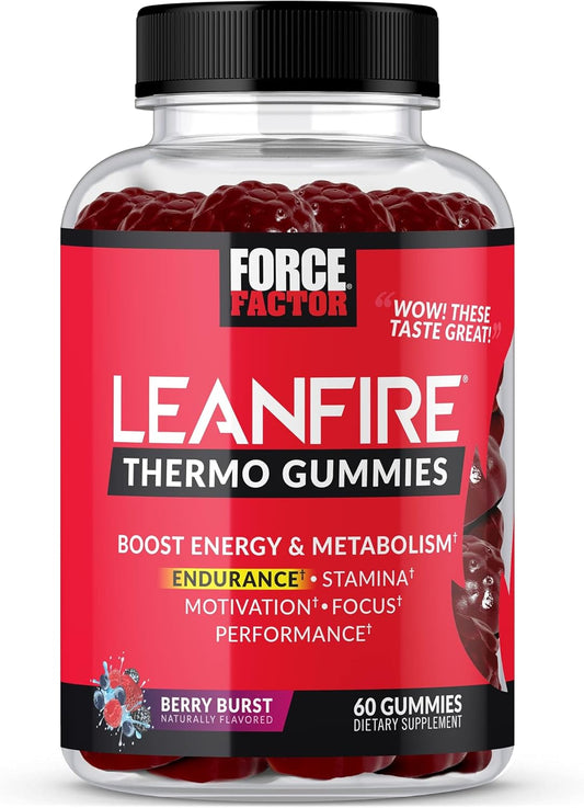 Energy-Boosting LeanFire Thermo Gummies with B12, Caffeine, & Green Coffee Bean - 60 Gummies - BoostGo Australia
