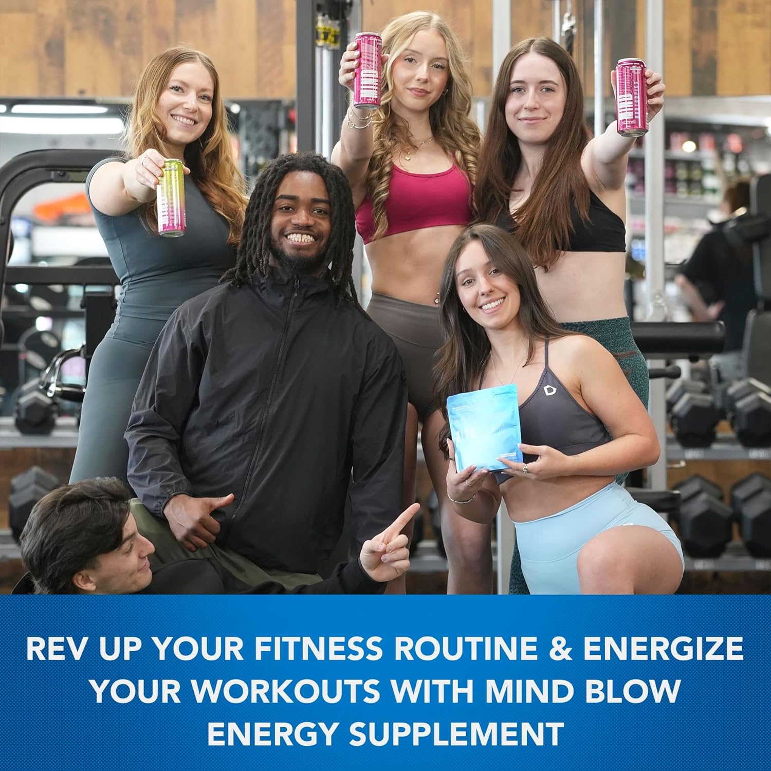 Energy-Boosting Nootropic Brain Supplement with Caffeine, L-Tyrosine, Teacrine & Alpha GPC - Enhances Focus, Mood & Energy Levels - Ideal for Gamers, Gym-Goers, Students & Entrepreneurs - 30 Servings - Blue Raspberry Flavor