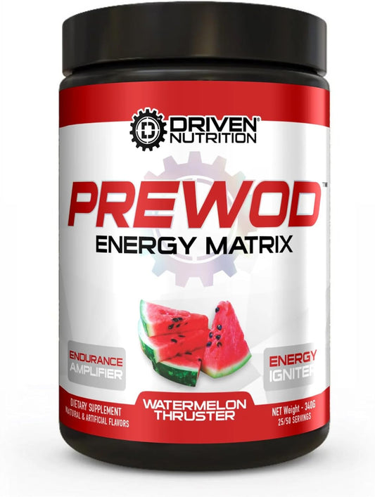 Energy-Boosting Pre-Workout Supplement with Caffeine & Beta-Alanine - Watermelon Flavored, 50 Servings for High-Intensity Training