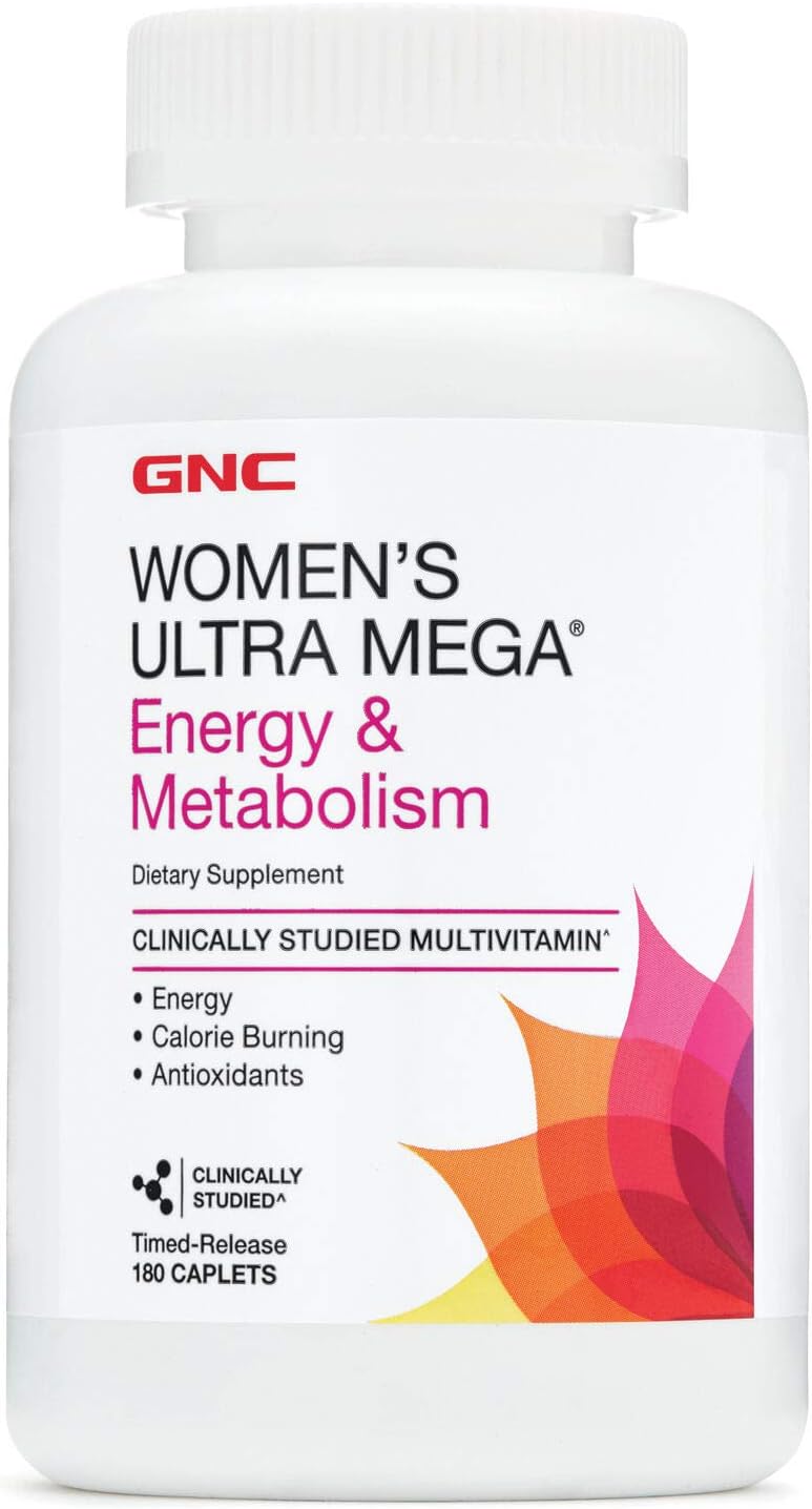 Energy-Boosting Womens Multivitamin with Metabolism Support, 180 Count for Increased Energy and Calorie Burning