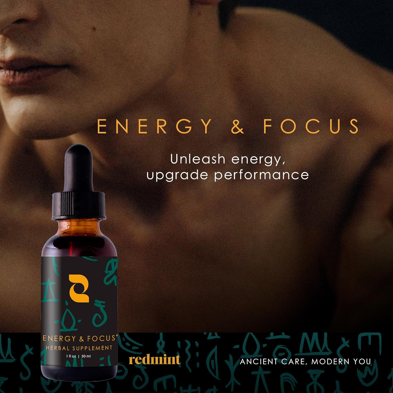 Energy & Focus Herbal Tincture with Ashwagandha & Rhodiola for Natural Boost | Ancient TCM Wisdom | 30 ml