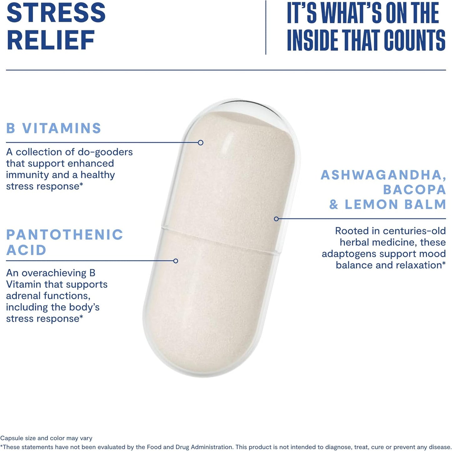 Energy & Stress Relief Mood Bundle - 60 Capsules Each. Boost Alertness & Focus, Promote Relaxation & Mood Balance. Vegan & Non-GMO.