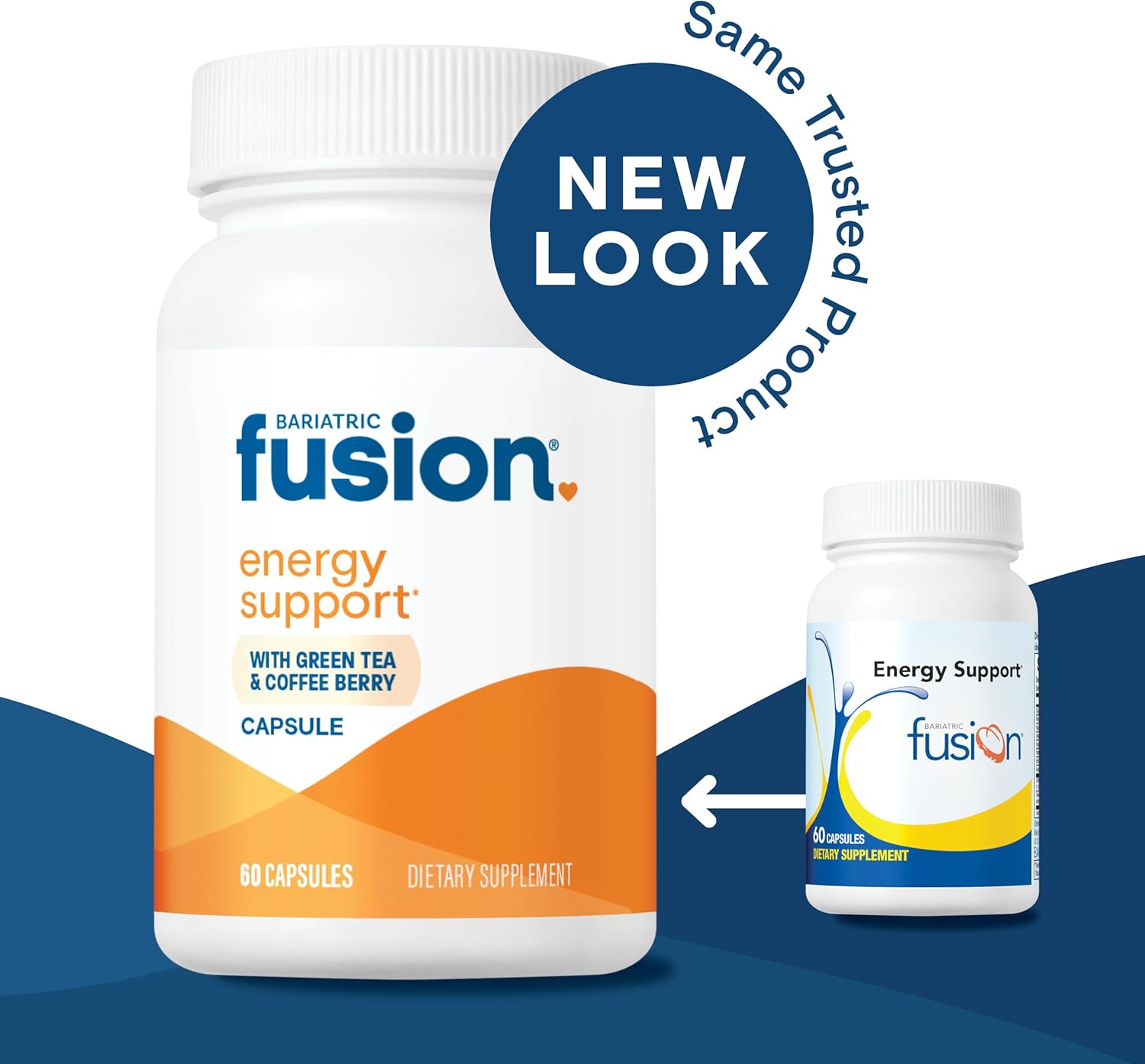 Energy Support Bariatric Fusion B-Complex Vegan Capsules for Women and Men - 60 Count