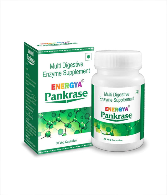 ENERGYA PANKRASE Digestive Enzymes - Physician Recommended for Gas, Bloating, and Nutrient Absorption | Advanced Processing for Maximum Effectiveness