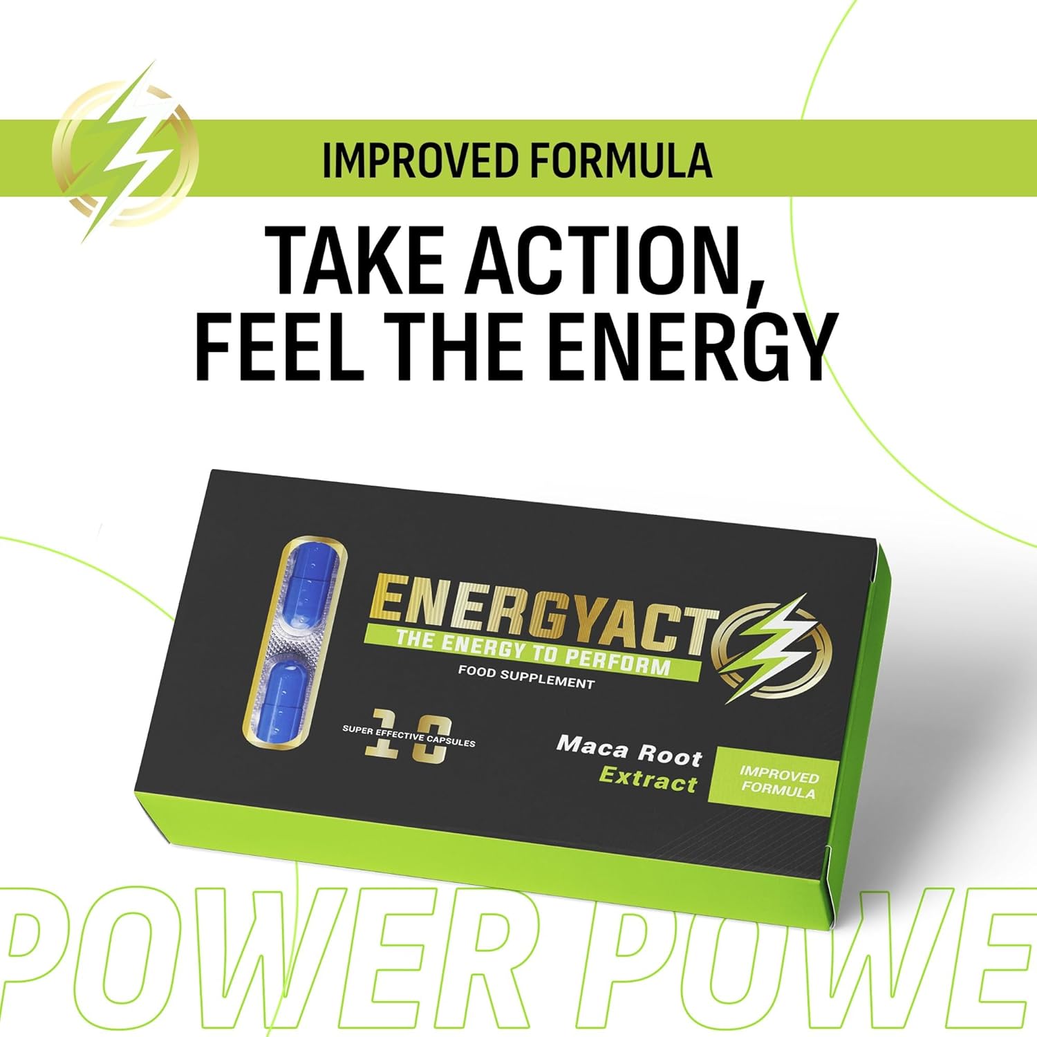 ENERGYACT Blended Sports Nutrition for Boosted Endurance and Energy (10 Pack)