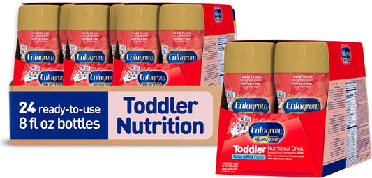Enfagrow Neuro Pro Premium Toddler Nutritional Drink with DHA, Growth Nutrients, Immune Support - 24 Bottles of 8 fl Oz