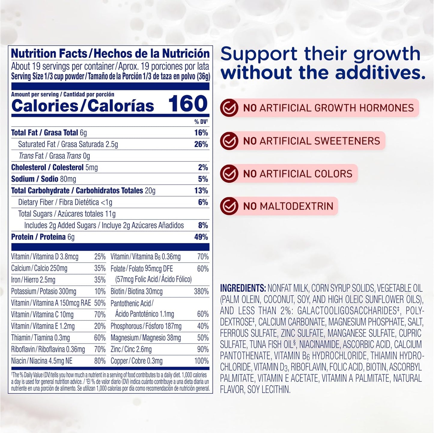 Enfagrow PREMIUM Toddler Nutritional Drink with Real Milk, Omega-3 DHA, Prebiotics, Non-GMO Powder - 24 Oz Can