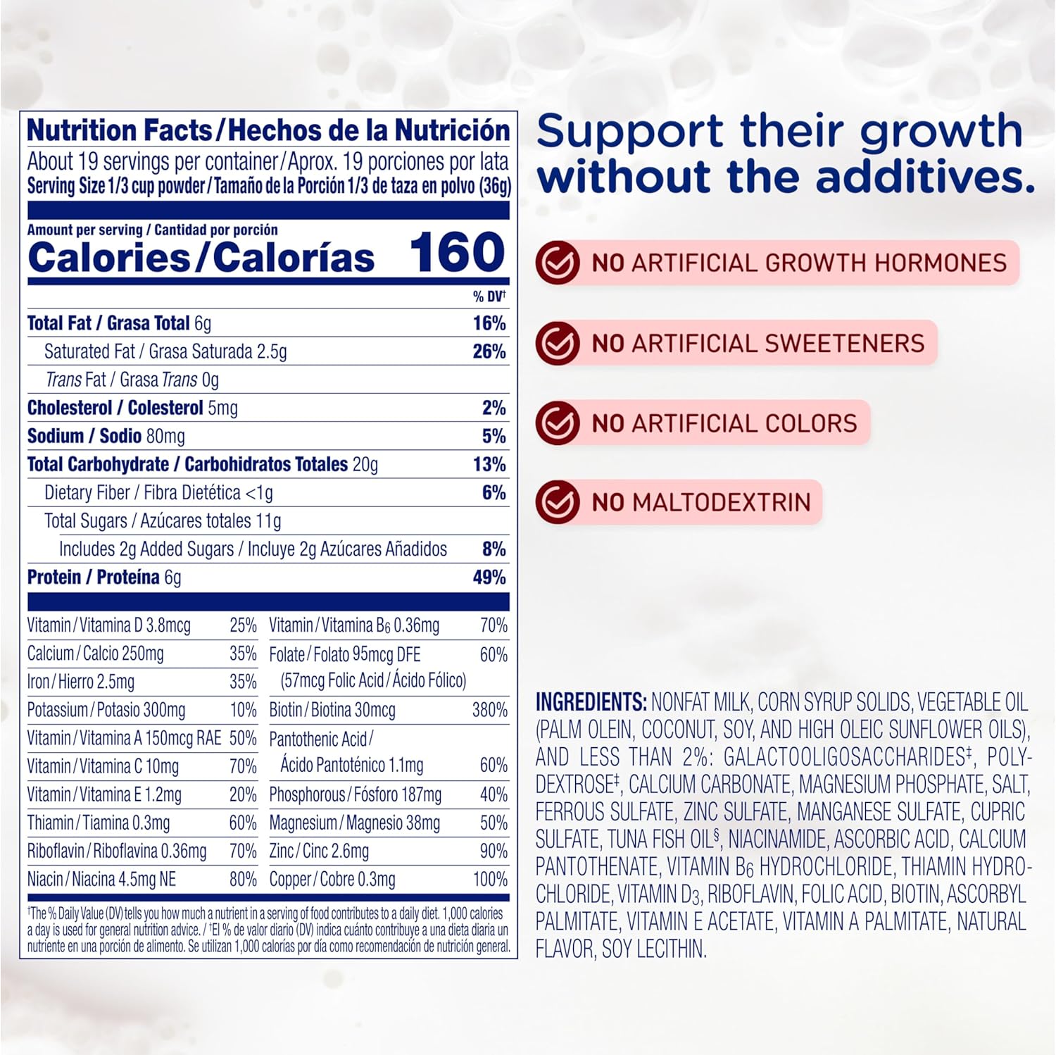 Enfagrow PREMIUM Toddler Nutritional Drink with Real Milk, Omega-3 DHA, Prebiotics, Non-GMO Powder - 24 Oz Can